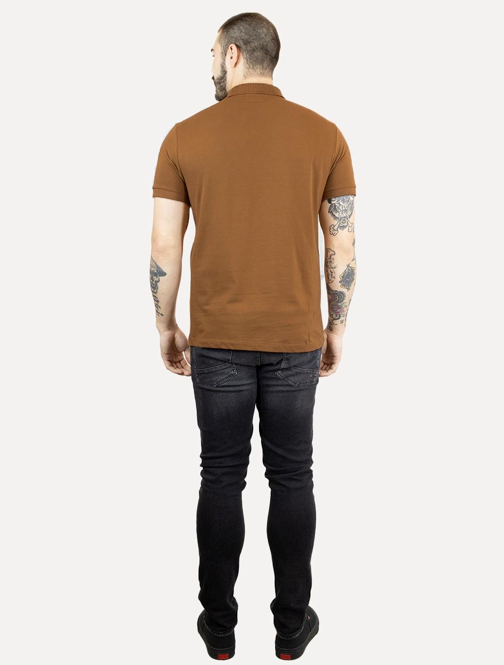 Polo Aramis Masculina Regular Basic Piquet Marrom
