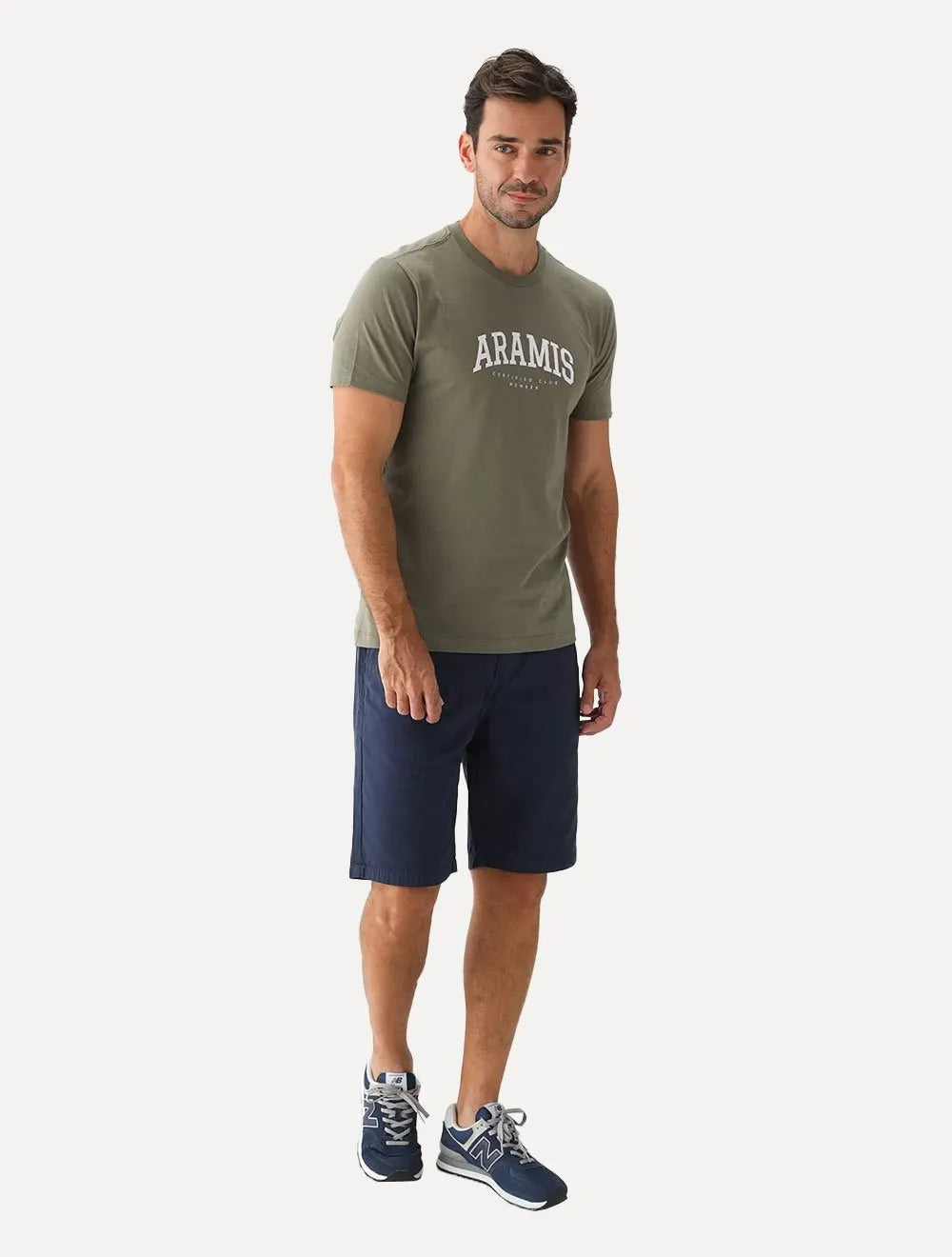 Bermuda Aramis Masculina Chino Color Essential Azul Marinho