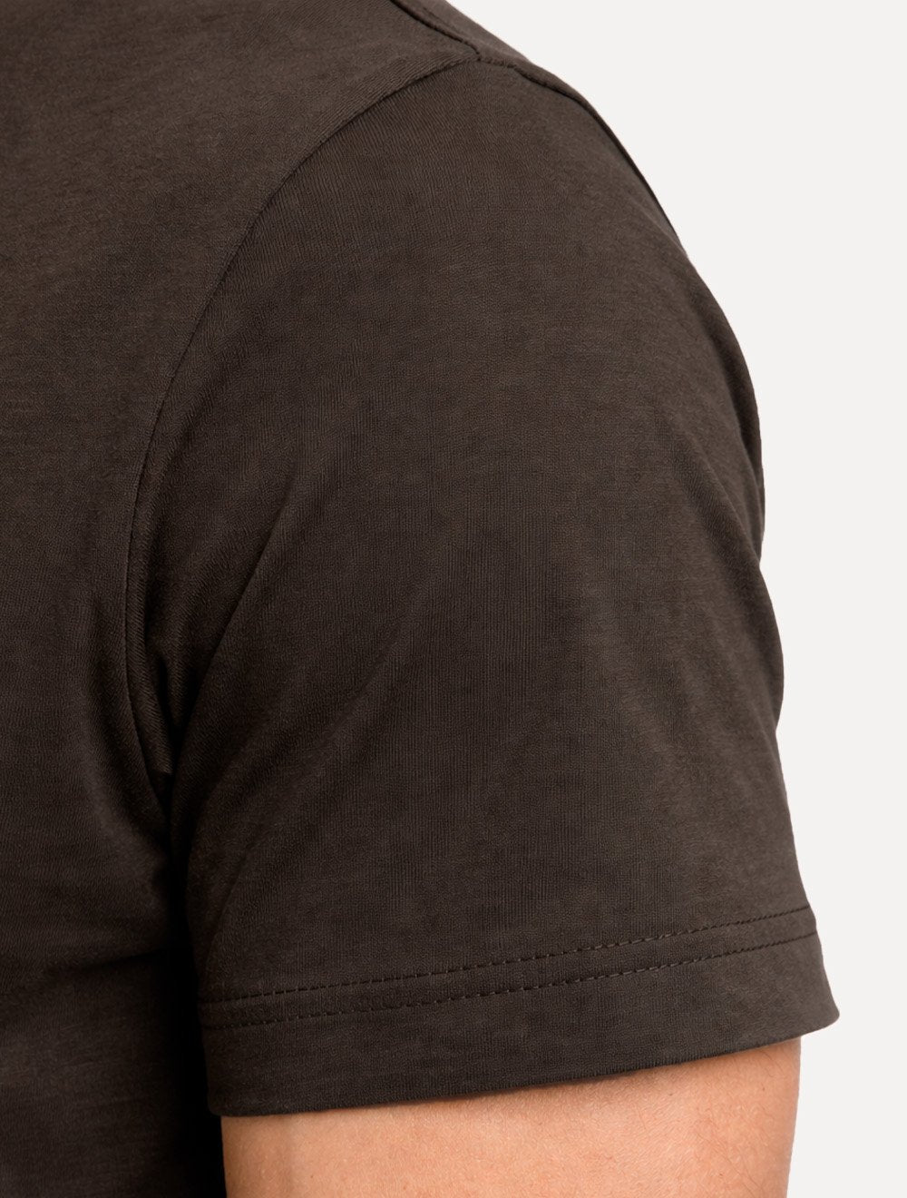 Camiseta K&J Black Masculina Cotton Flex Slim Marrom