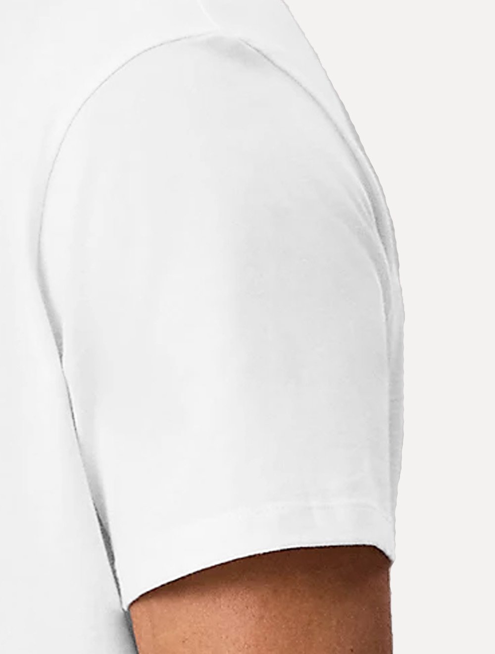 Camiseta Calvin Klein Jeans Masculina Egyptian Cotton CK Rubber Badge Branca