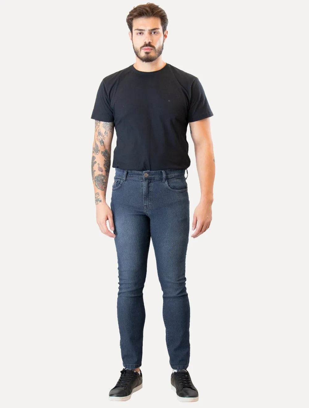 Calça Guess Jeans Masculina Slim Straight Azul Médio