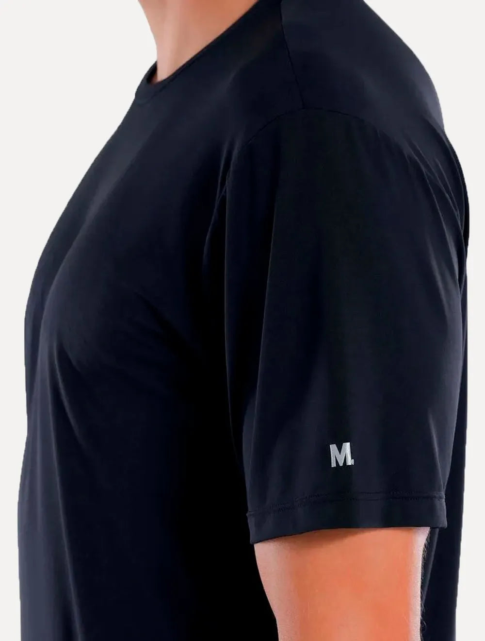 Camiseta Mash Masculina Basica Microfibra Preta