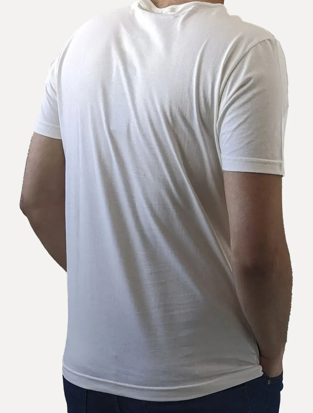 Camiseta King & Joe Masculina Slim Guitarra Off-White