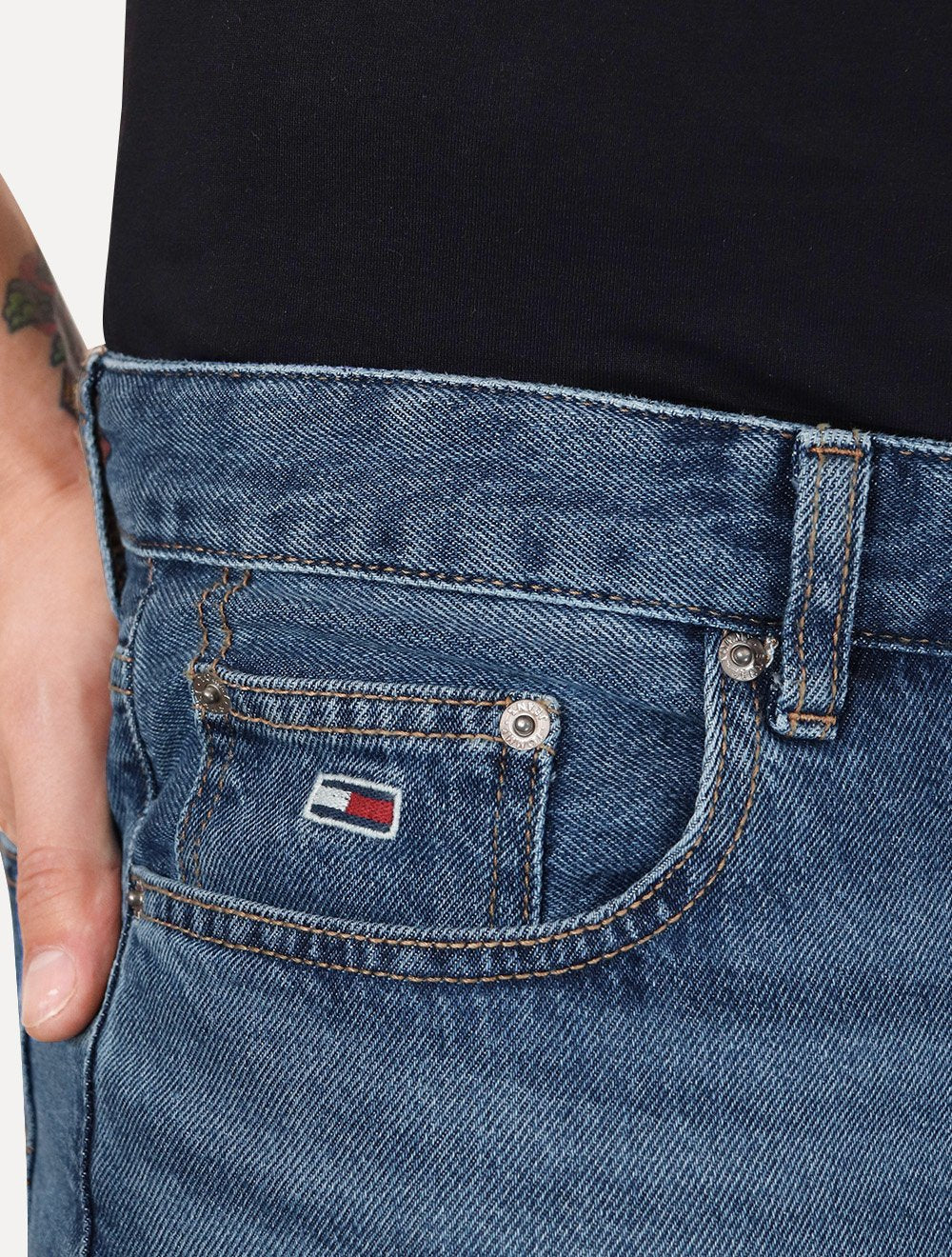 Calça Tommy Jeans Masculina Regular Straight Otis Azul