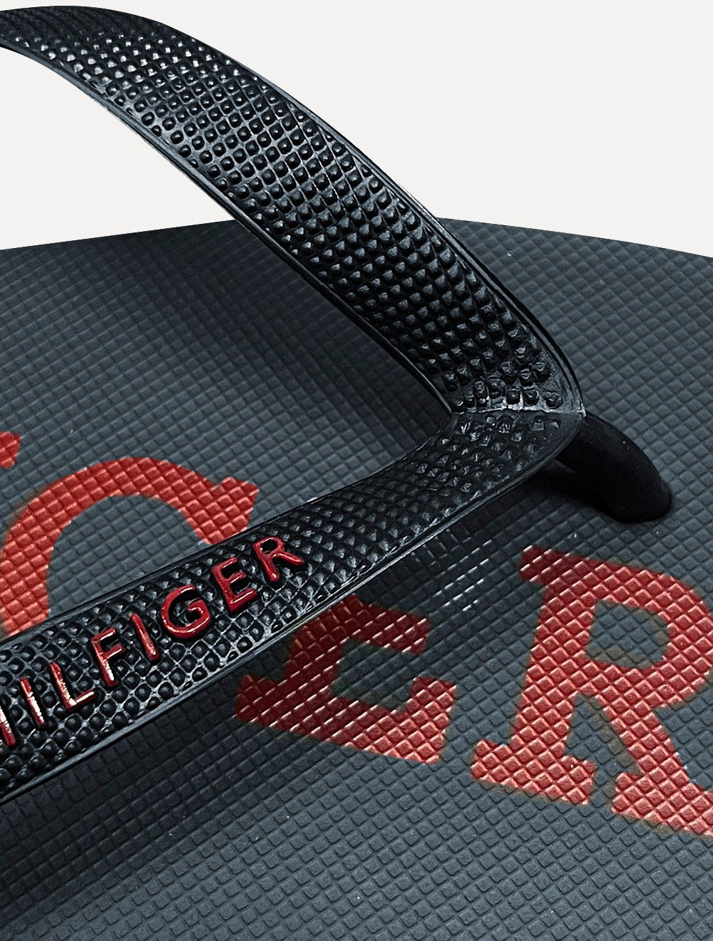 Chinelo Tommy Hilfiger Silk Logo Beach Rubber Azul Marinho/Vermelho