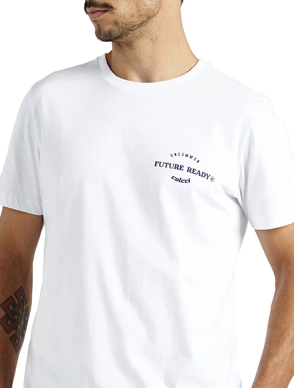 Camiseta Colcci Masculina Slim Future Ready Branca