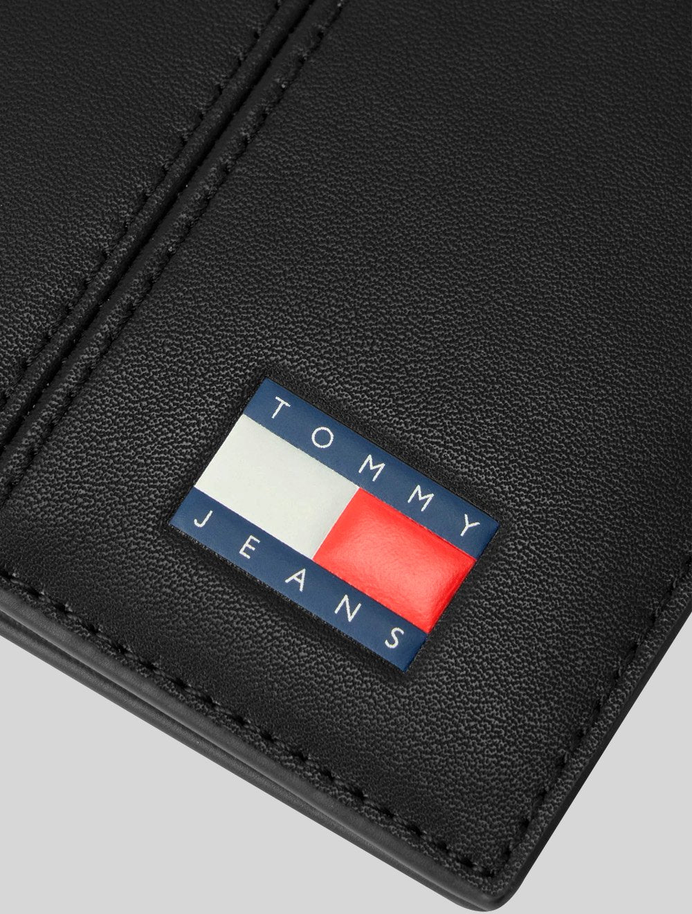 Carteira Tommy Jeans Heritage Red Couro Preta