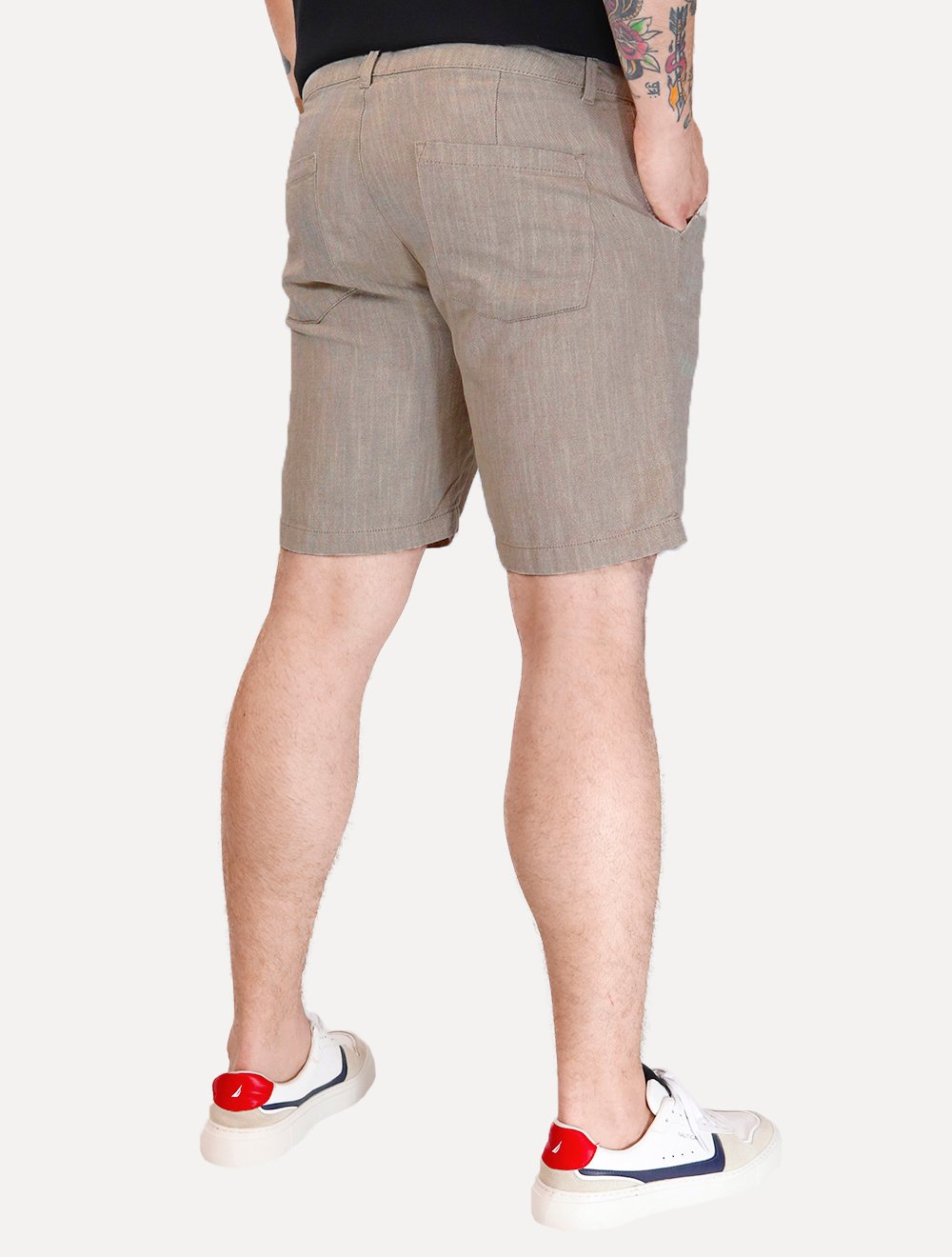Bermuda Calvin Klein Jeans Masculina Chino Cotton Areia