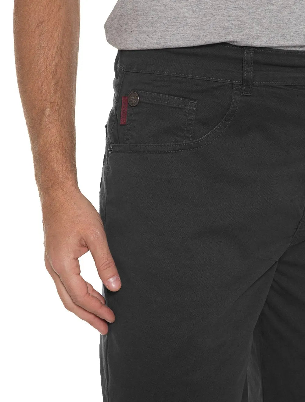 Bermuda Ellus Sarja Masculina Color Canvas Rock 5 Pockets Preta