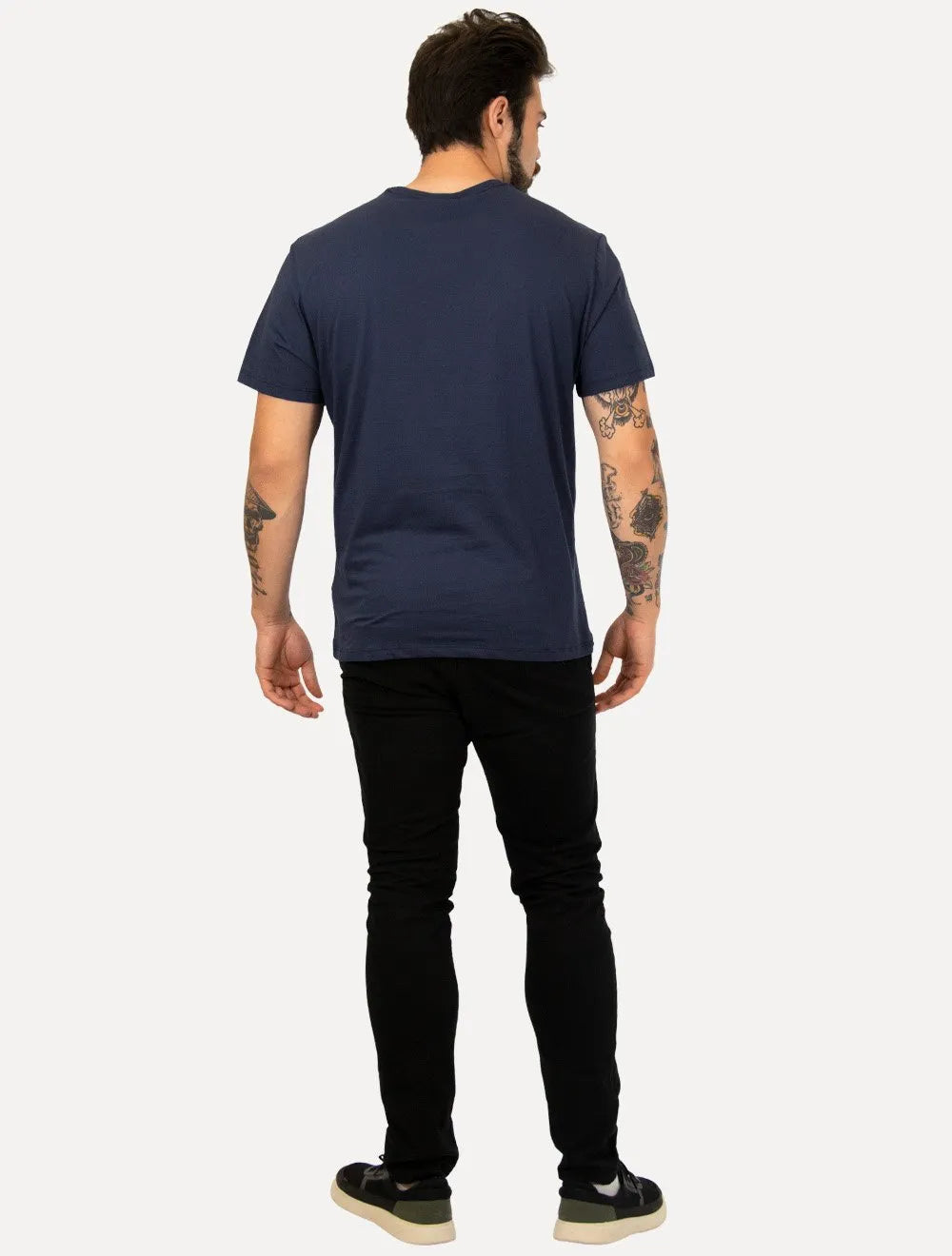 Camiseta Colcci Masculina Cotton Lateral Tag Pocket Azul Escuro