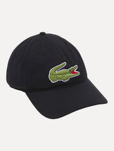 Boné Lacoste Casual Sarja Big Croco Preto