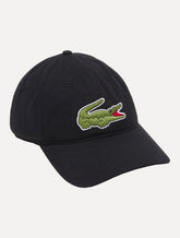 Boné Lacoste Casual Sarja Big Croco Preto