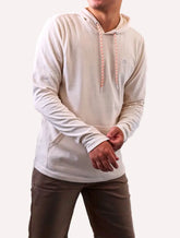 Blusão King & Joe Masculino Malha Capuz Off-White