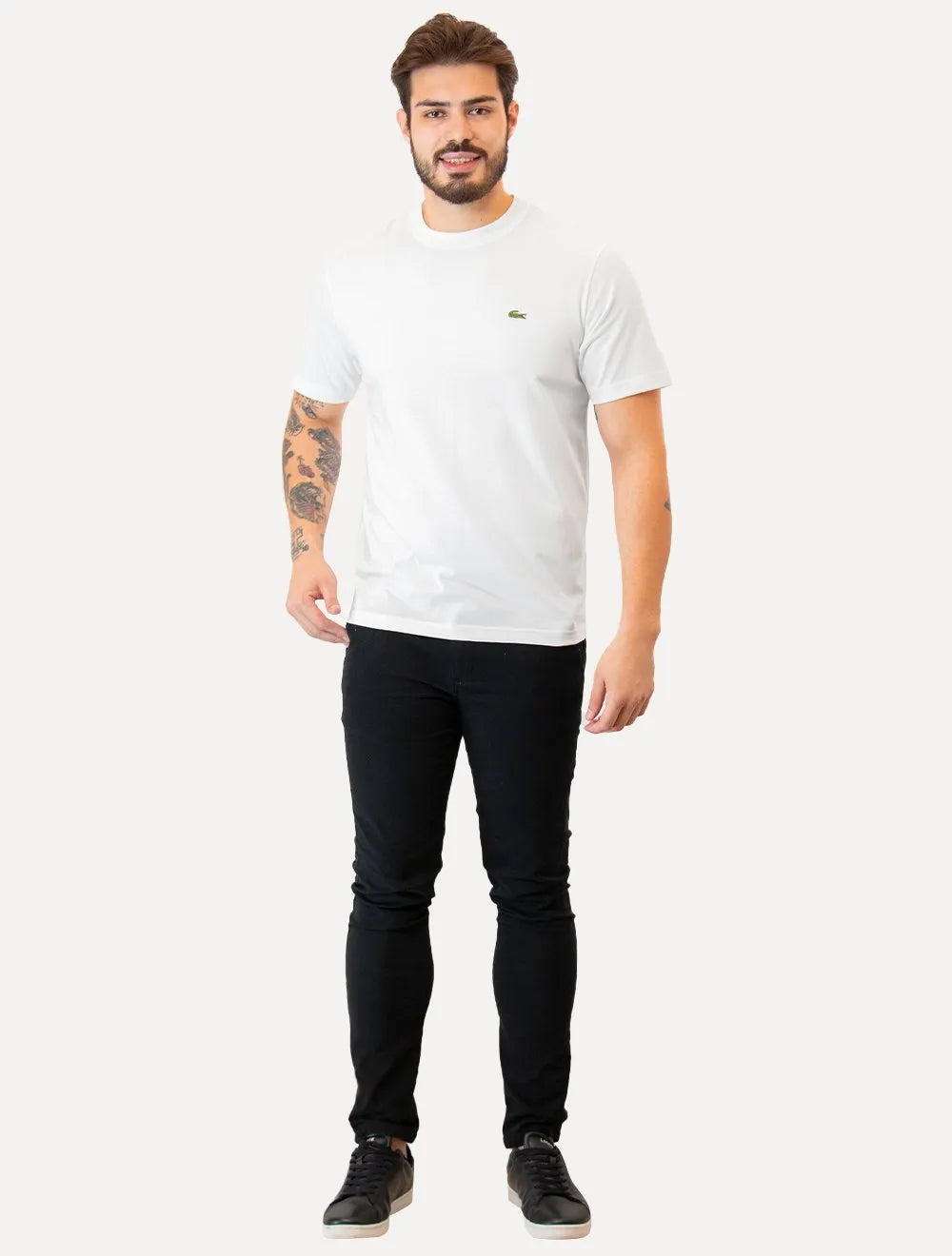 Camiseta Lacoste Masculina Classic Basic Cotton Branca