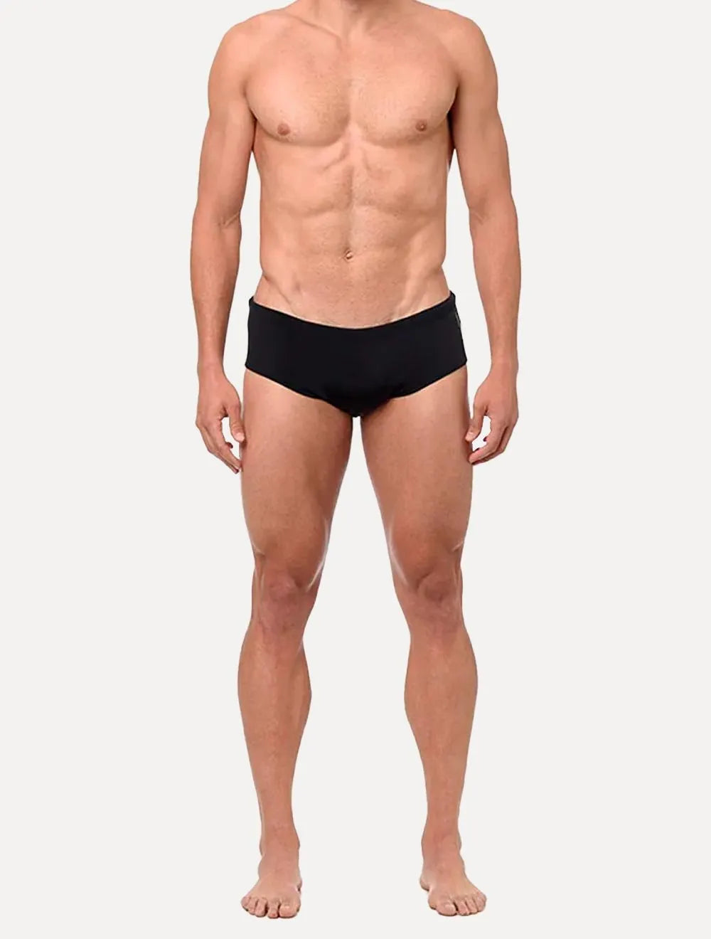 Sunga Calvin Klein Swimwear Slim Vertical Light Logo Pequeno Preta