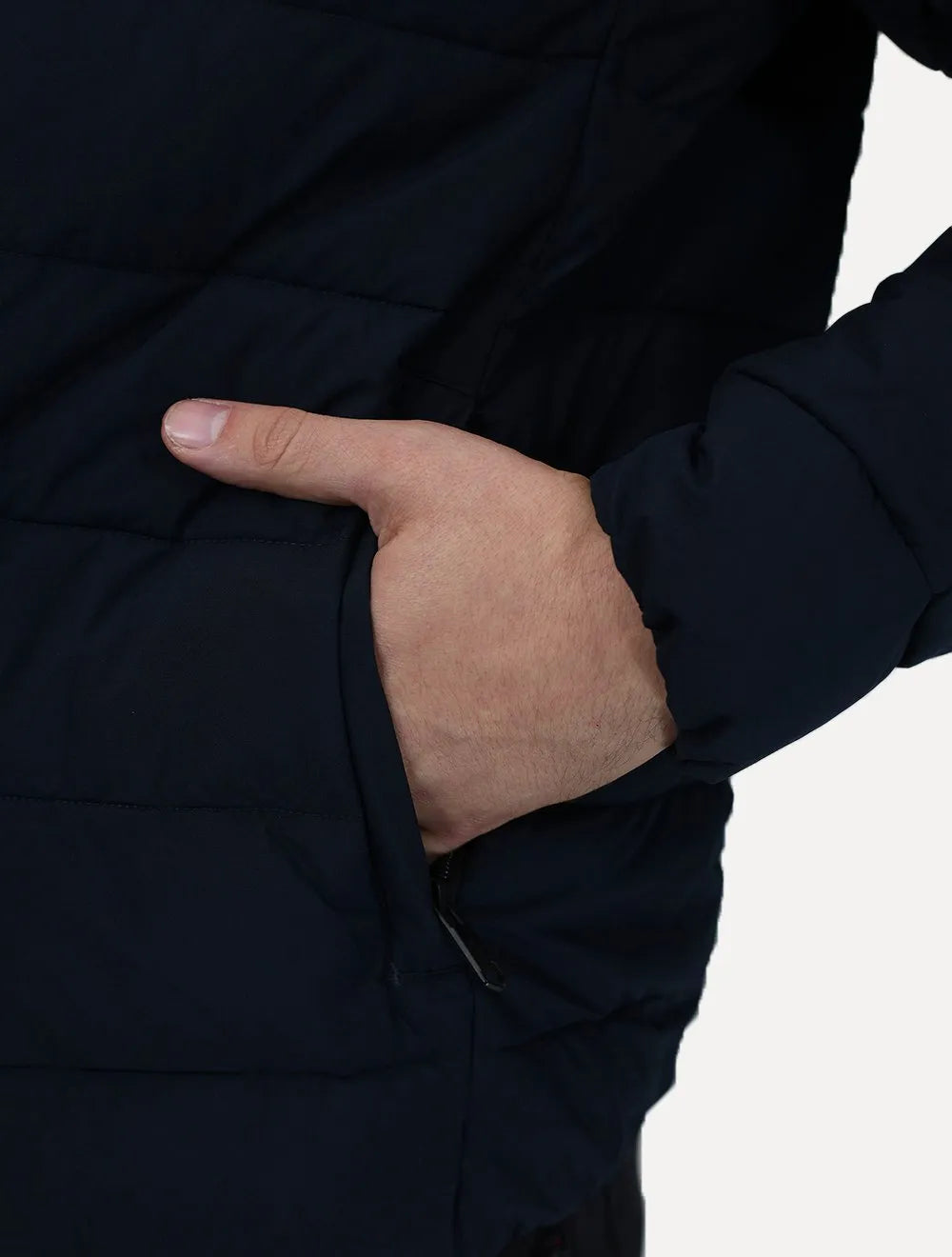 Jaqueta Calvin Klein Masculina Matelassê Full-Zip Azul Marinho