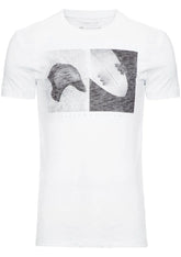 Camiseta Osklen Masculina Slim Rough Cap Neoprene Branca