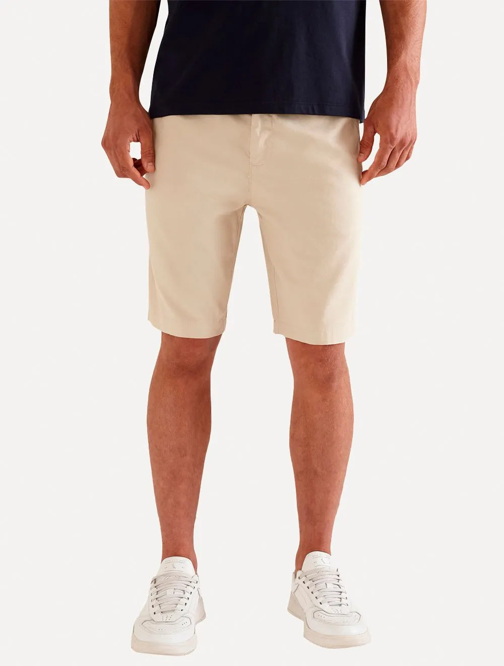 Bermuda Reserva Masculina de Sarja Casual Iron Areia