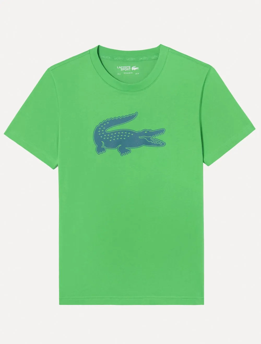 Camiseta Lacoste Masculina Jersey Sport 3D Logo Verde Menta
