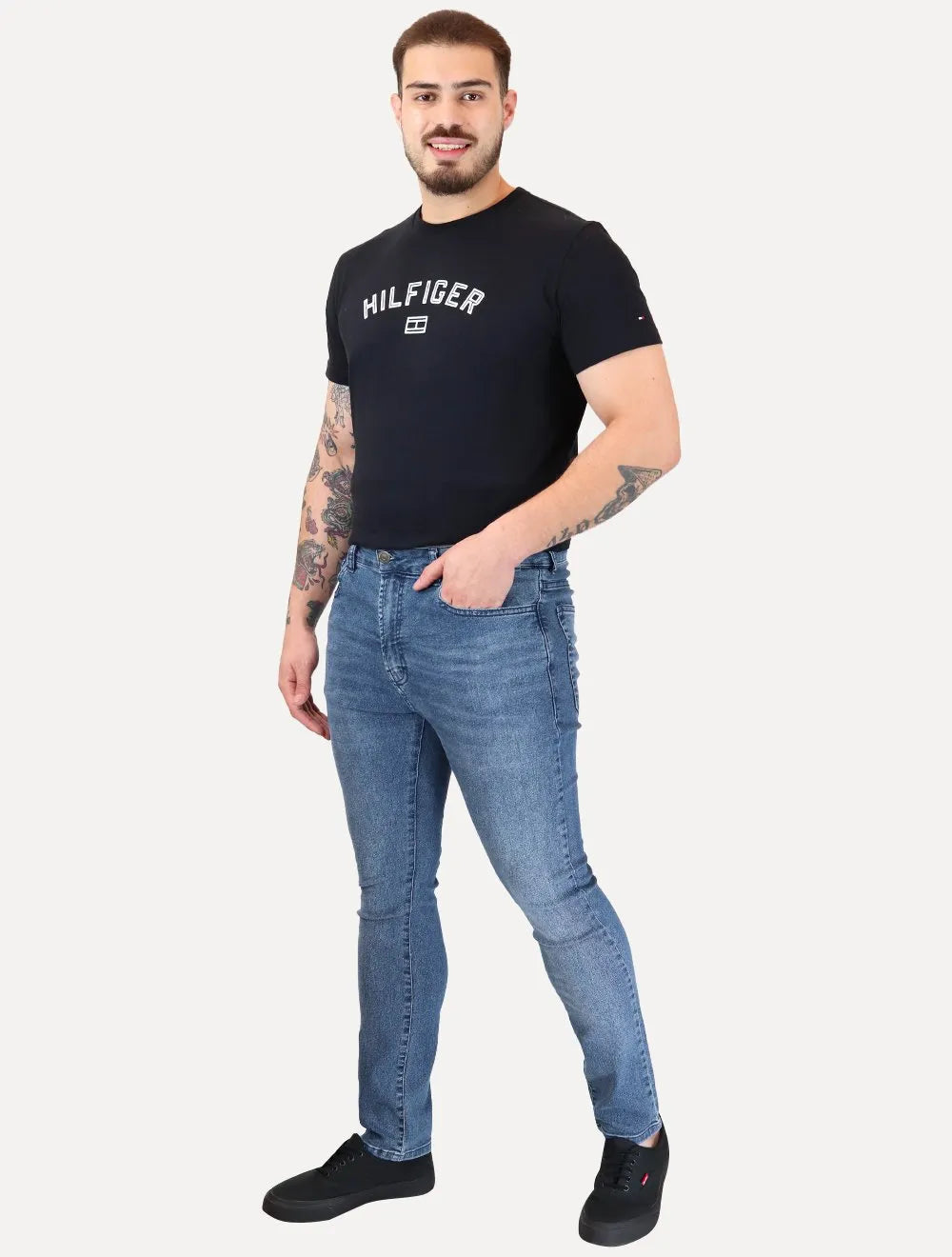 Calça John John Masculina Skinny Antuerpio Azul Médio