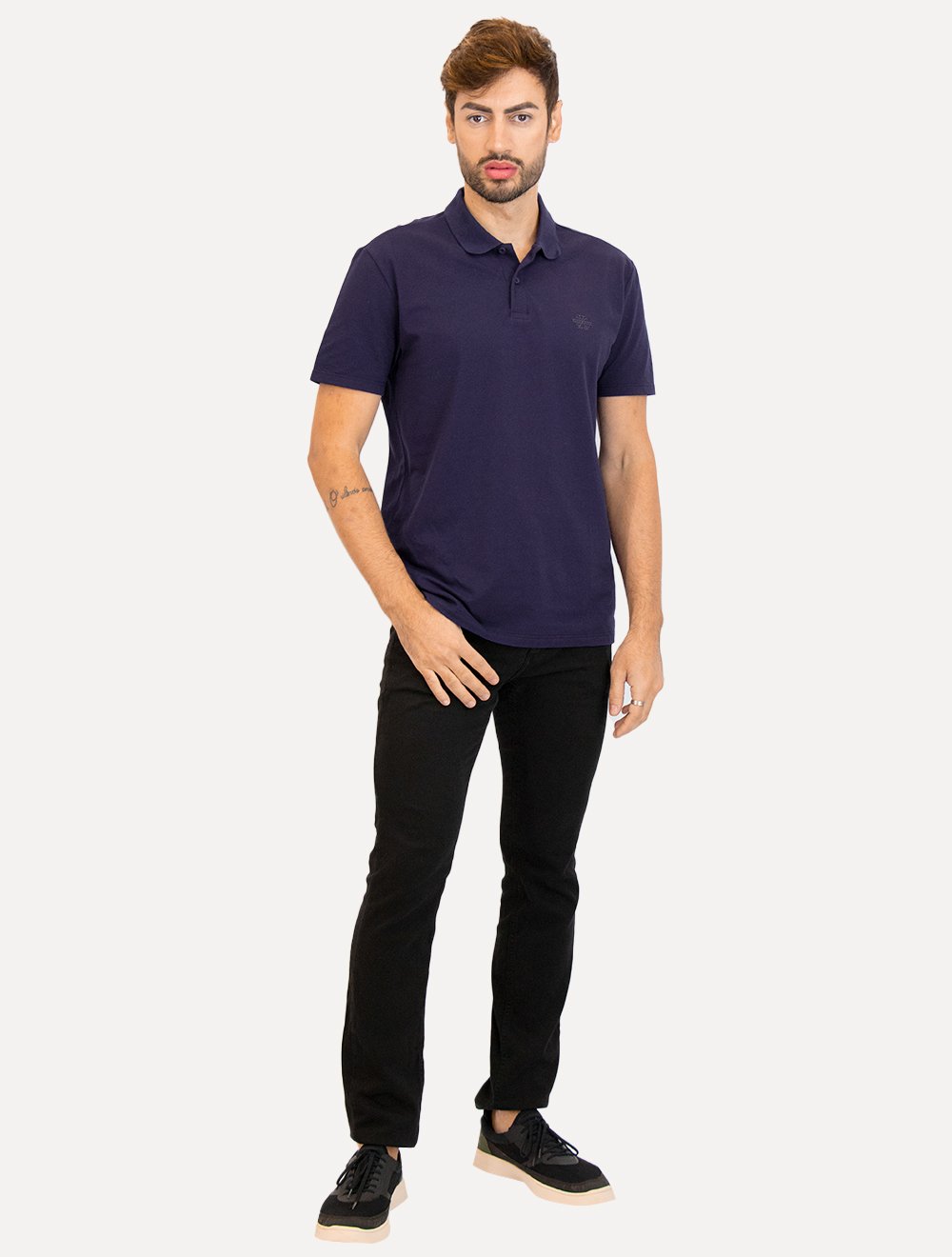 Polo John John Masculina Light Transfer Azul