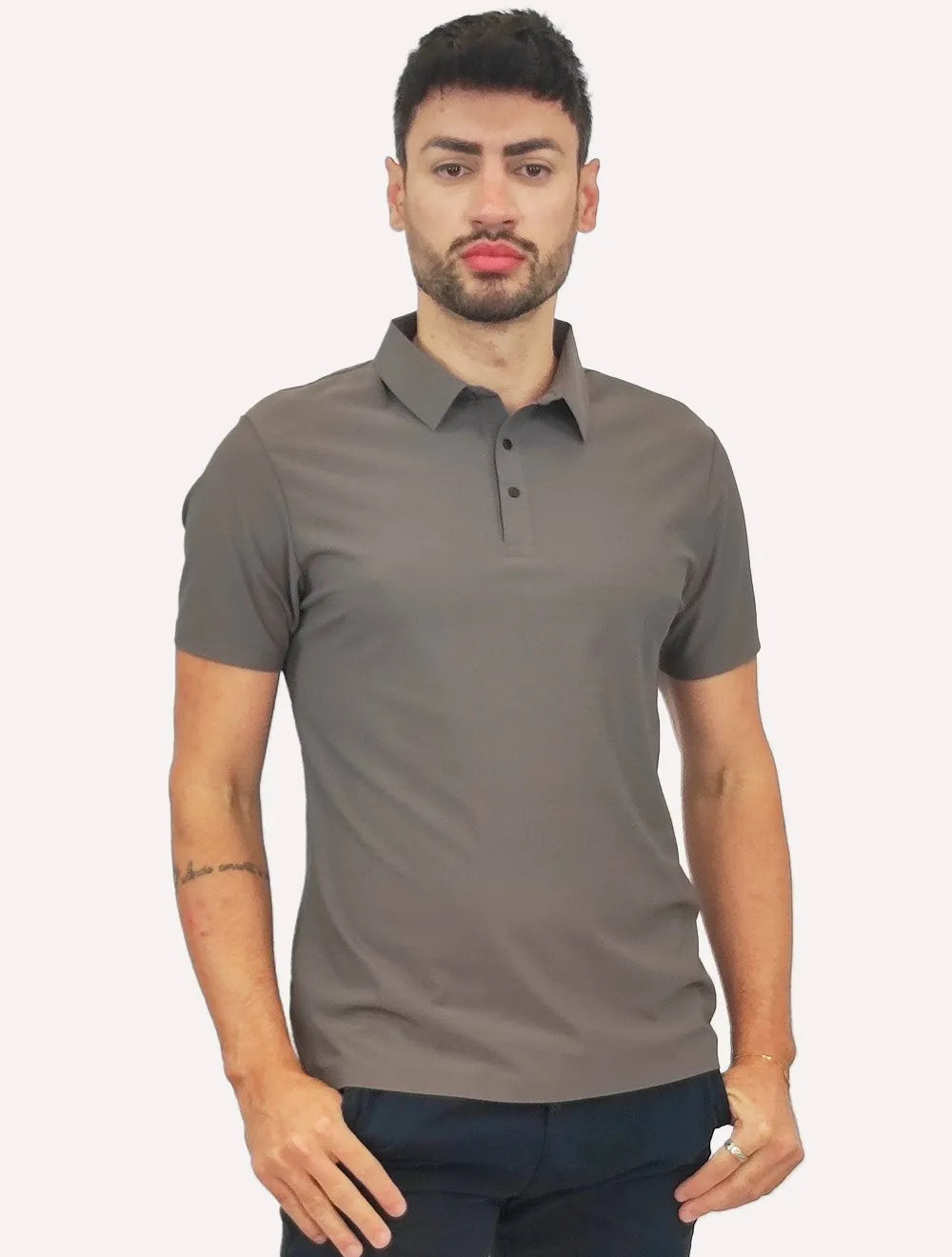 Polo Pacific Blue Masculina Basic Grafite
