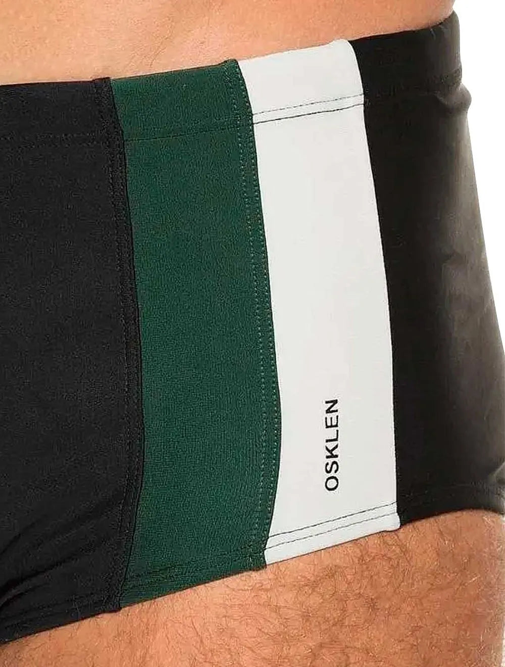 Sunga Osklen Masculina Color Band Recortes Verde/Off/Preta