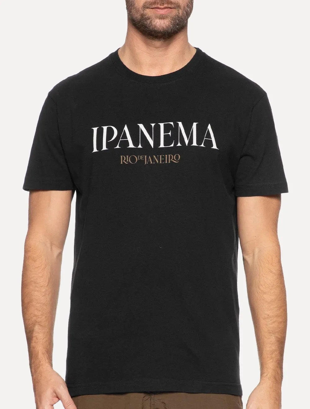 Camiseta Osklen Masculina Regular Vintage Ipanema Serif Preta