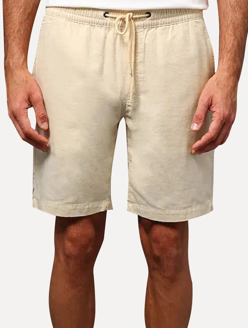 Bermuda Calvin Klein Jeans Masculina Cadarço Cotton Amarelo Claro