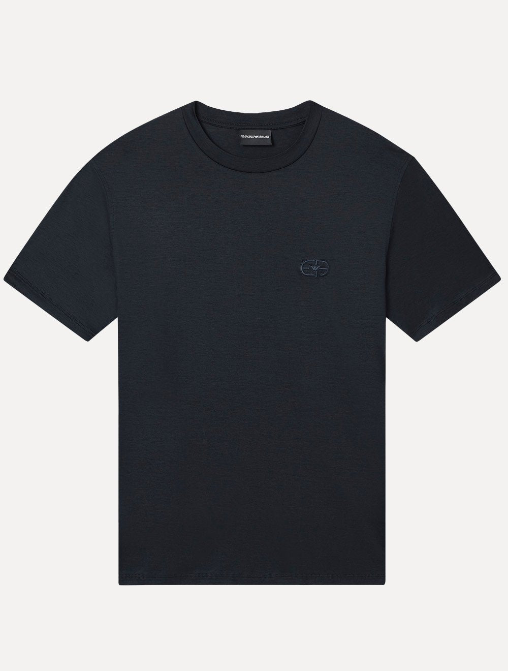 Camiseta Emporio Armani Masculina Lyocell Embroidery Logo Azul Marinho