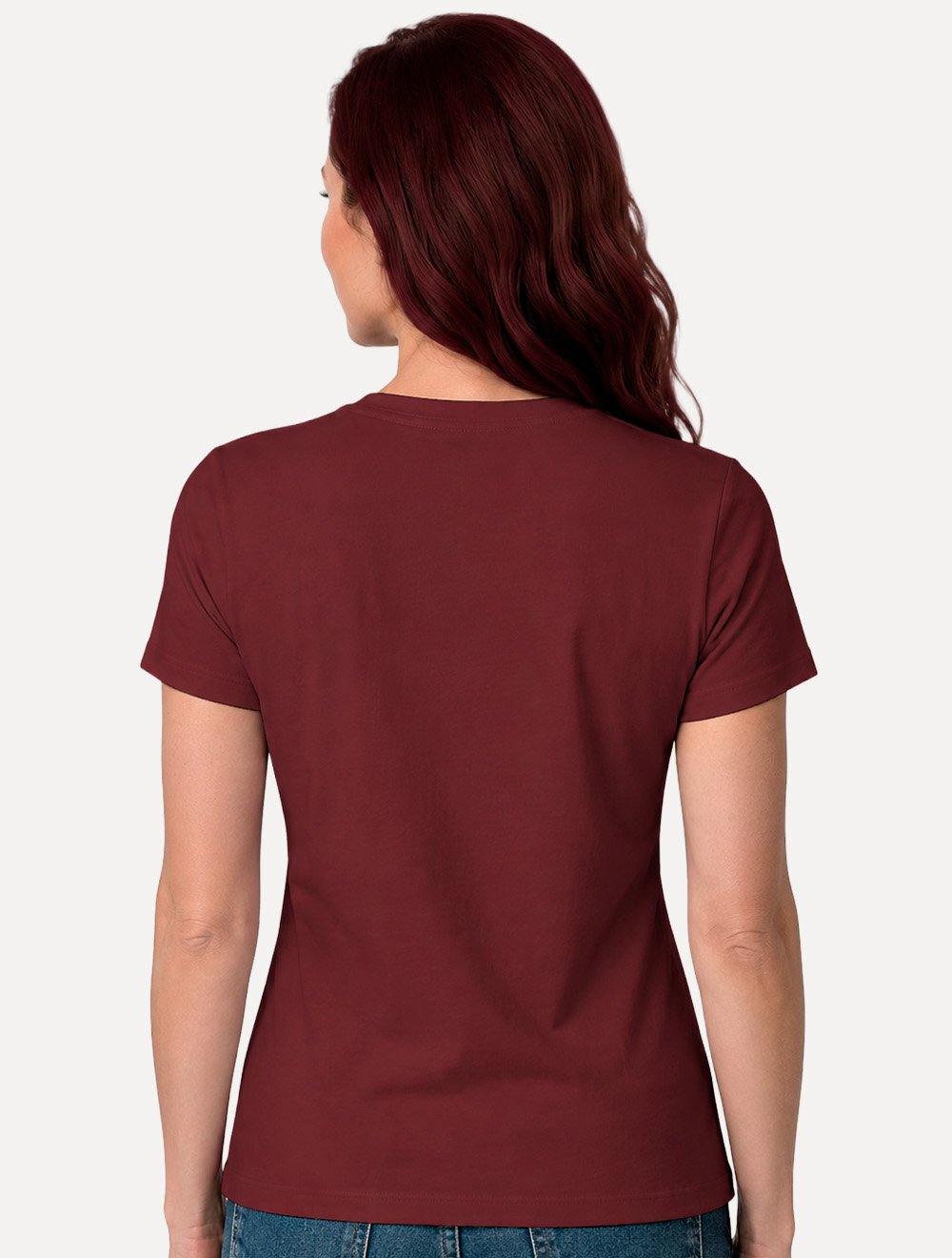 Camiseta Guess Feminina Bold Cursive Embossed Logo Bordô