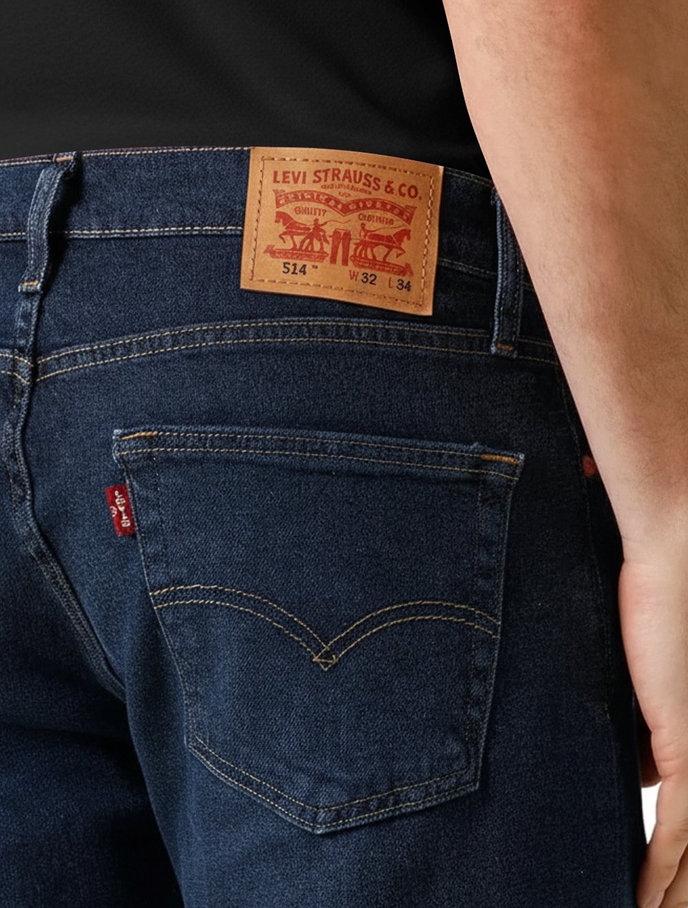 Calça Levis Jeans Masculina 514 Straight Azul Escuro