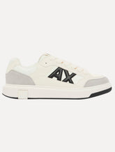 Tênis Armani Exchange Masculino Suede Sneaker Rubber Sole Branco