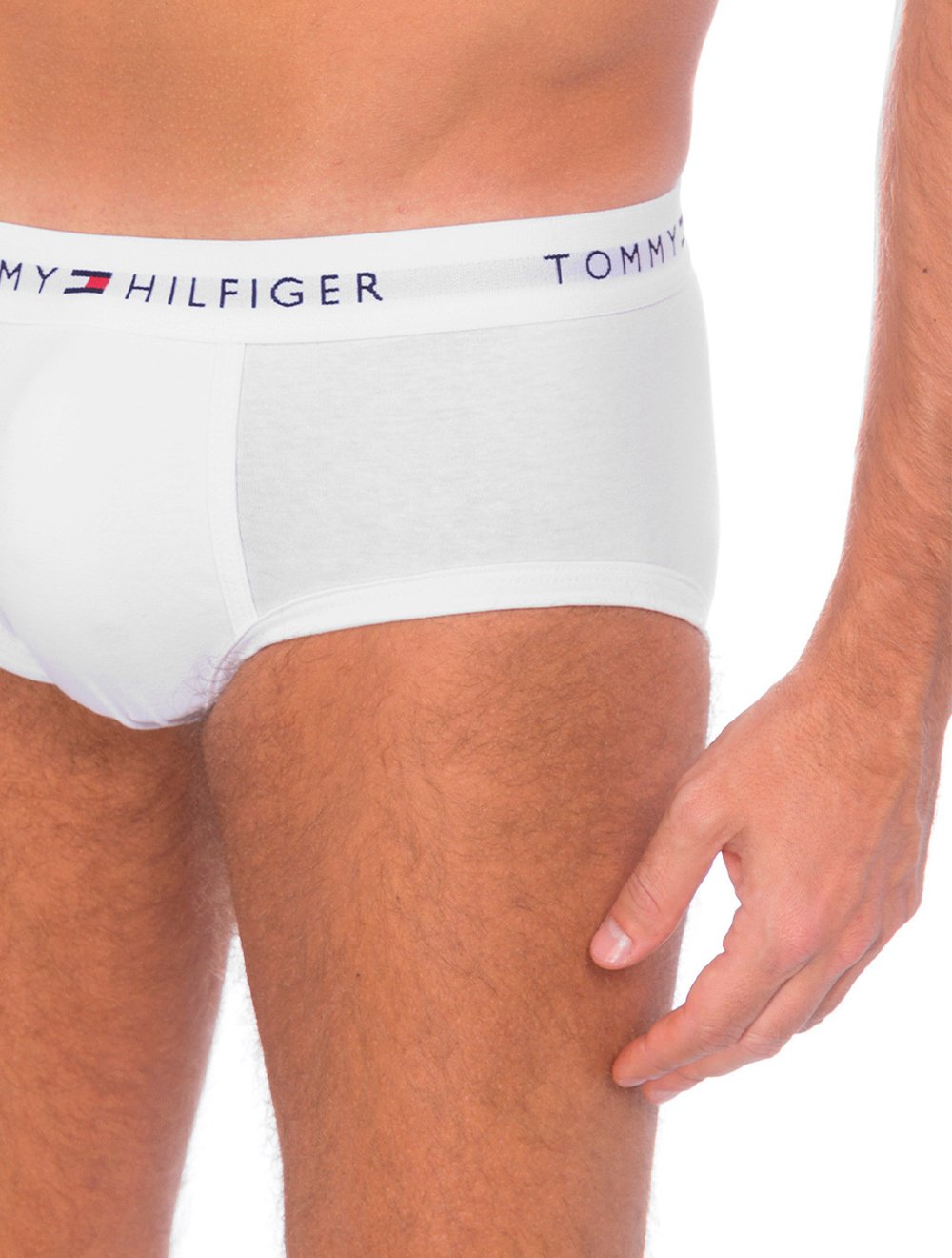 Cueca Tommy Hilfiger Cotton Stretch Brief Branca Pack 3UN