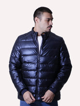 Jaqueta Victory Eagle Masculina Metalizada Puffer Azul