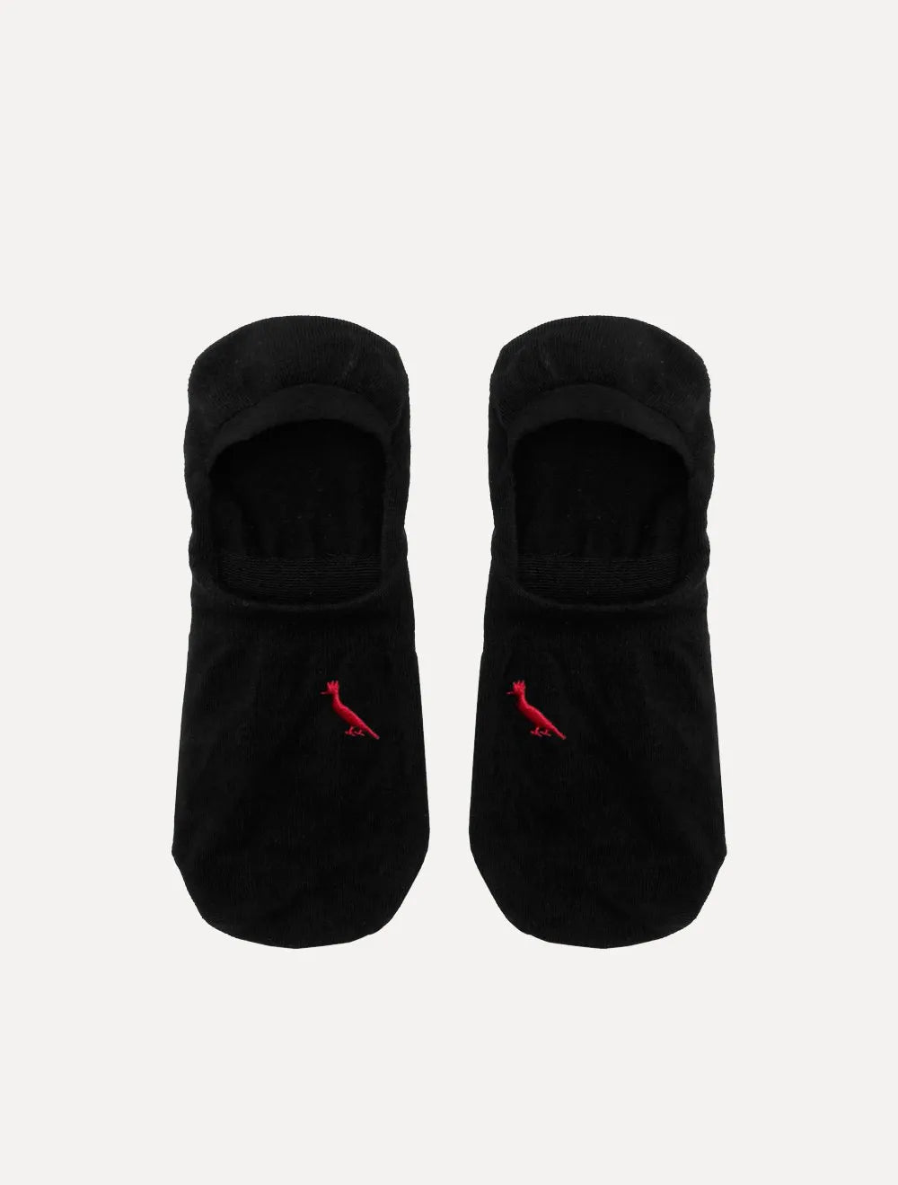 Meia Reserva Masculina Invisível Pica-Pau Bordado Preta