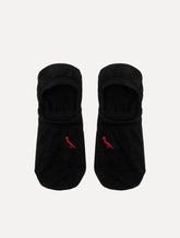 Meia Reserva Masculina Invisível Pica-Pau Bordado Preta