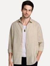 Camisa John John Masculina Relaxed Cotton Cáqui Claro