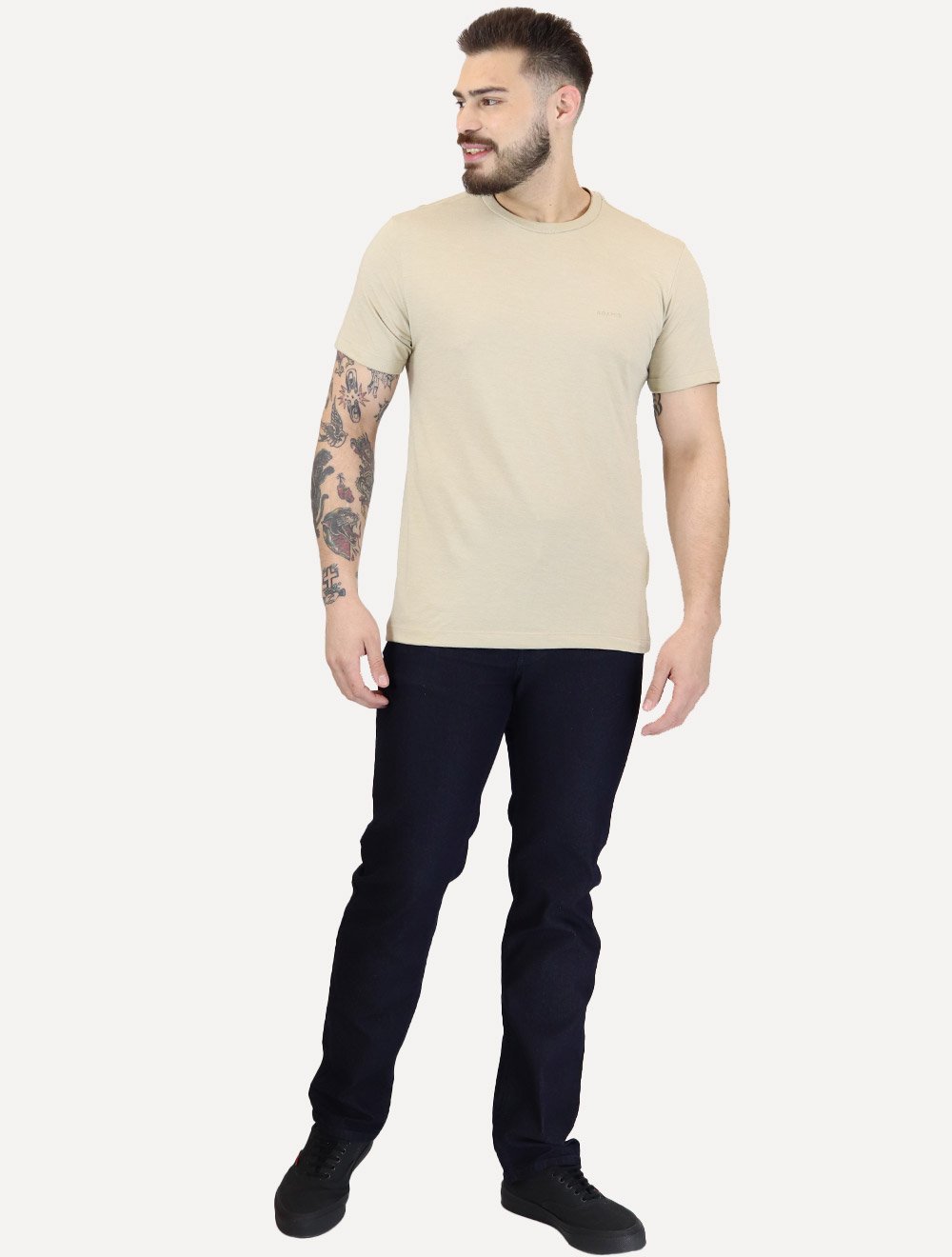 Camiseta Aramis Masculina Eco Lisa Cáqui