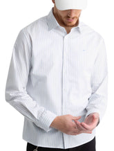 Camisa Ellus Masculina Regular Tricoline Skylight Classic Listrada Branca