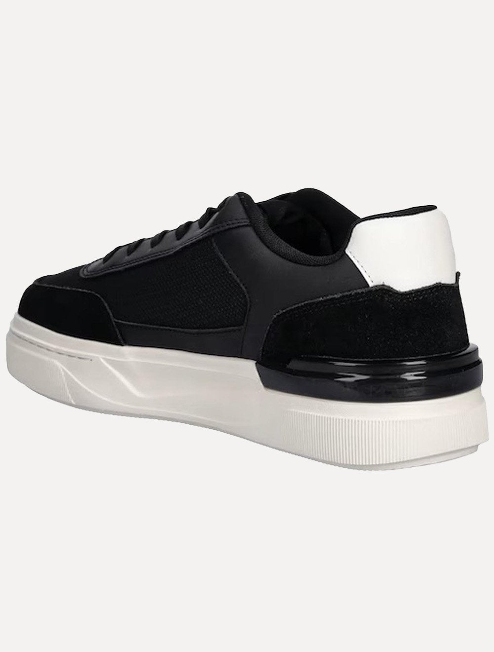 Tênis Armani Exchange Masculino Sneakers Low Pipe Off-White Preto