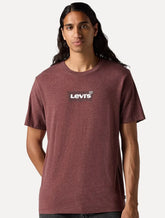 Camiseta Levis Masculina Logo Pequeno Batwing Classic Vermelha Escura