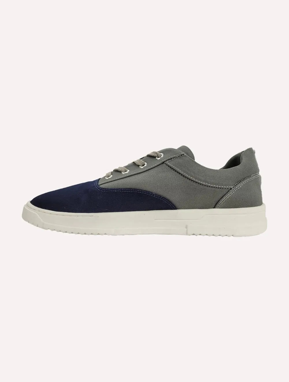 Tênis Nautica Masculino Denim Sailboat Logo Fanton Lona Cinza Escuro/Azul Marinho