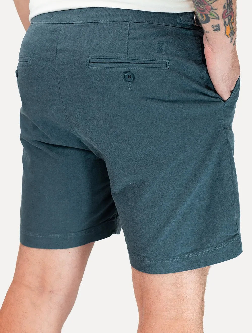 Bermuda Sergio K Chino Sarja Elastano Com Fivela S26 Azul Cobalto