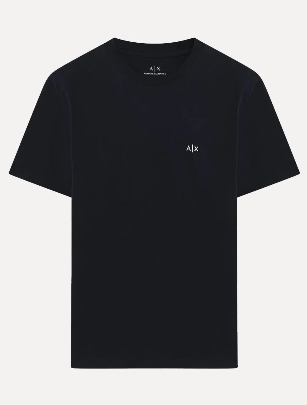 Camiseta Armani Exchange Masculina Regular Embroidery AX Logo Azul Marinho