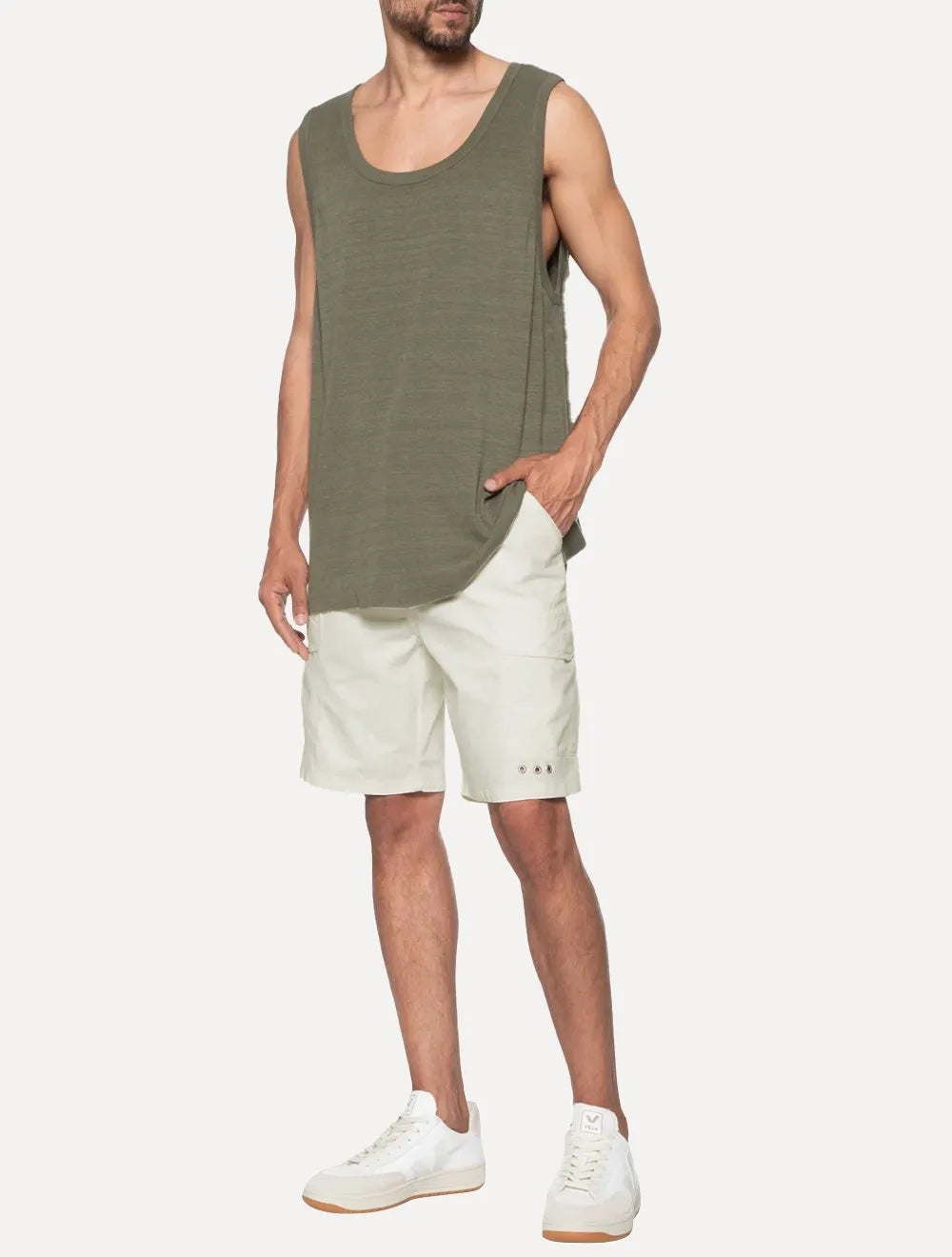 Bermuda Osklen Masculina Cargo Casual Nova Crystal Areia