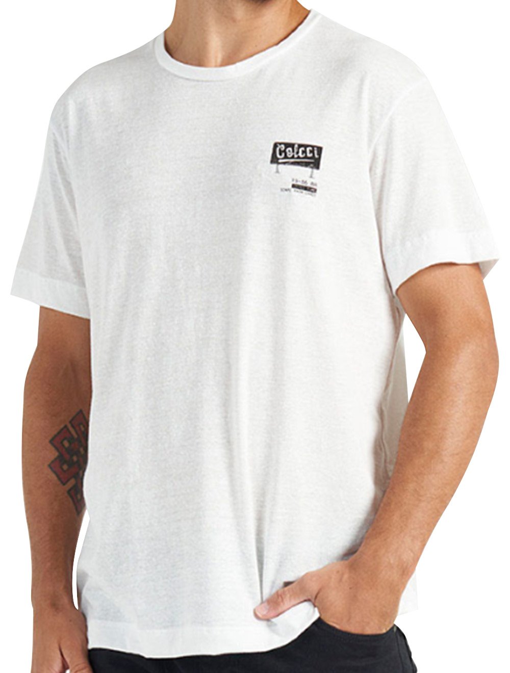 Camiseta Colcci Masculina Regular Chill Time Off-White