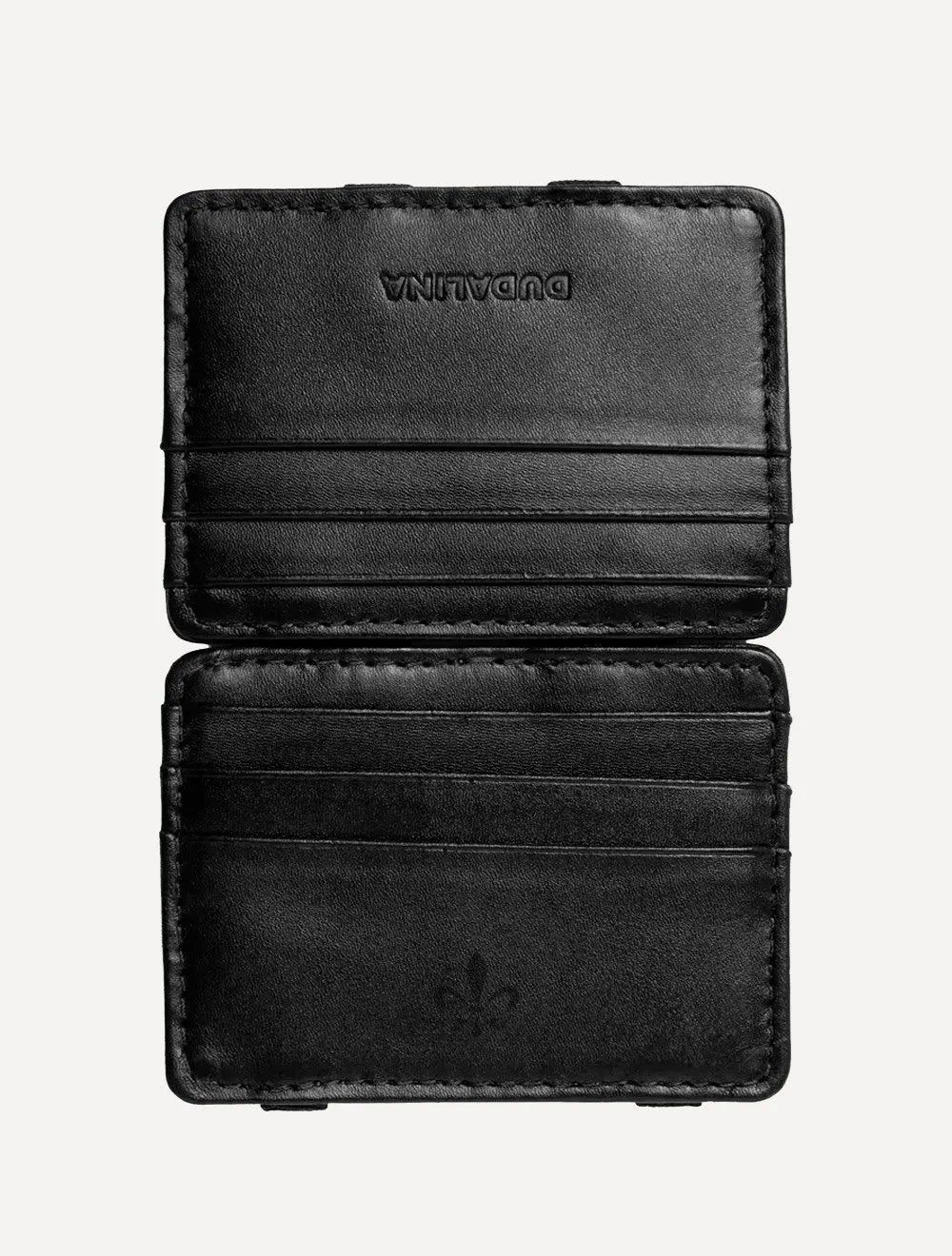 Carteira Dudalina Masculina Mágica de Couro Preta