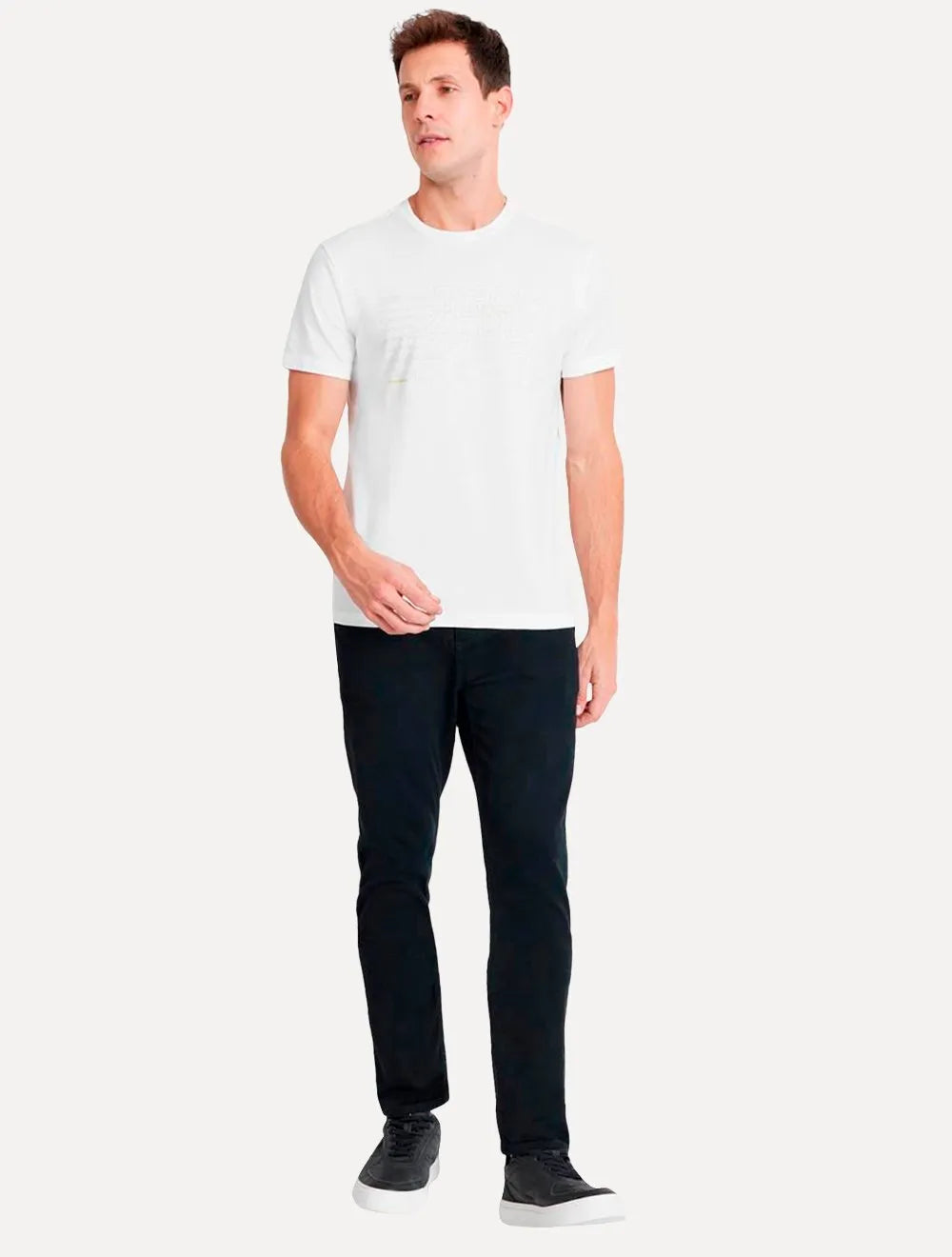 Camiseta Aramis Masculina Estampa Pilares Branca