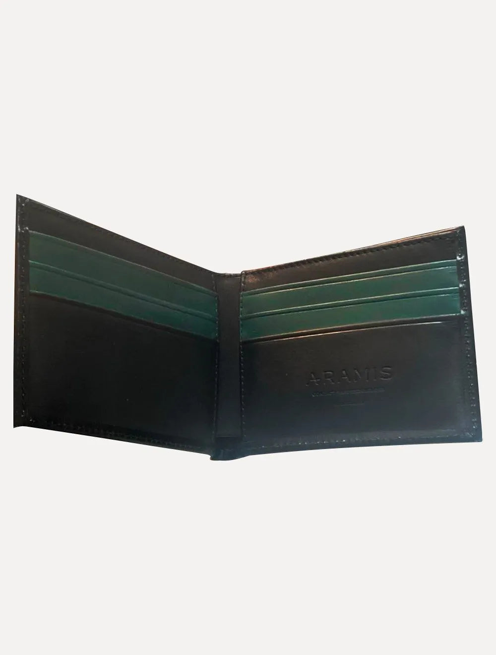Carteira Aramis Masculina Couro Horizontal Grid Preto